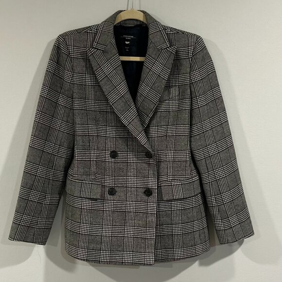 Weekend Max Mara Black and White Double-Breasted Blazer Size M - Picture 1 of 8